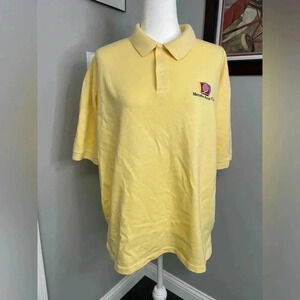 Vintage Cross Creek Mercedes Benz Cup Tennis Polo Shirt Mens Yellow Size XL